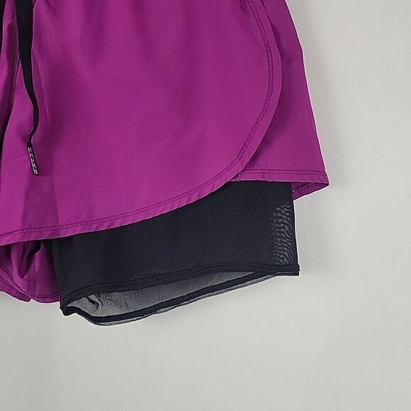 Lululemon Split Second Shorts Women Size 10 Purple Long Liner Running Athleisure - Picture 8 of 12